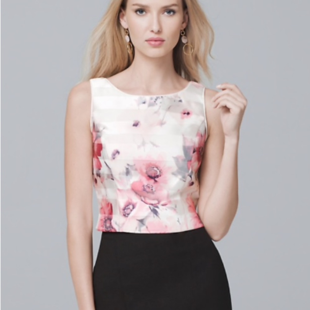 WHBM Zipper Back Botanical Tank